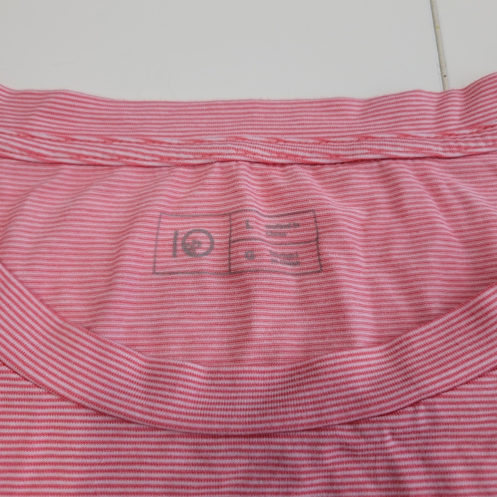 10tree Rounded Hem Striped Top - Picture 5 of 5